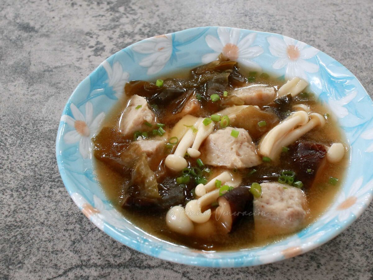 3-mushroom miso soup