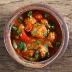 Albondigas (Spanish-style meatball) soup