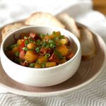 Calabaza con chorizo (squash with sausage)