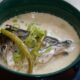 Fish head soup with coconut cream