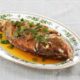 Crispy fried whole fish with lemon sauce