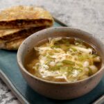 Mushroom miso egg drop soup