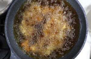 Frying chicken fillets