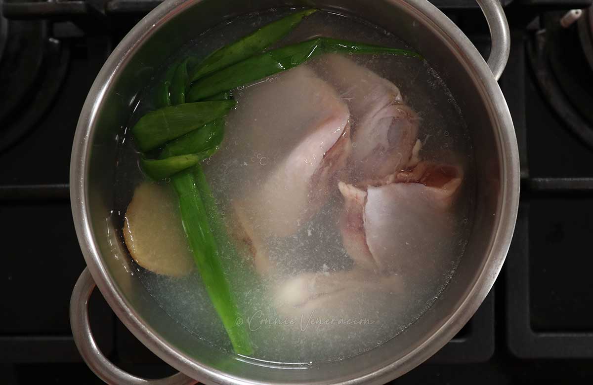 Poaching chicken