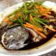 Steamed pompano with black bean garlic sauce