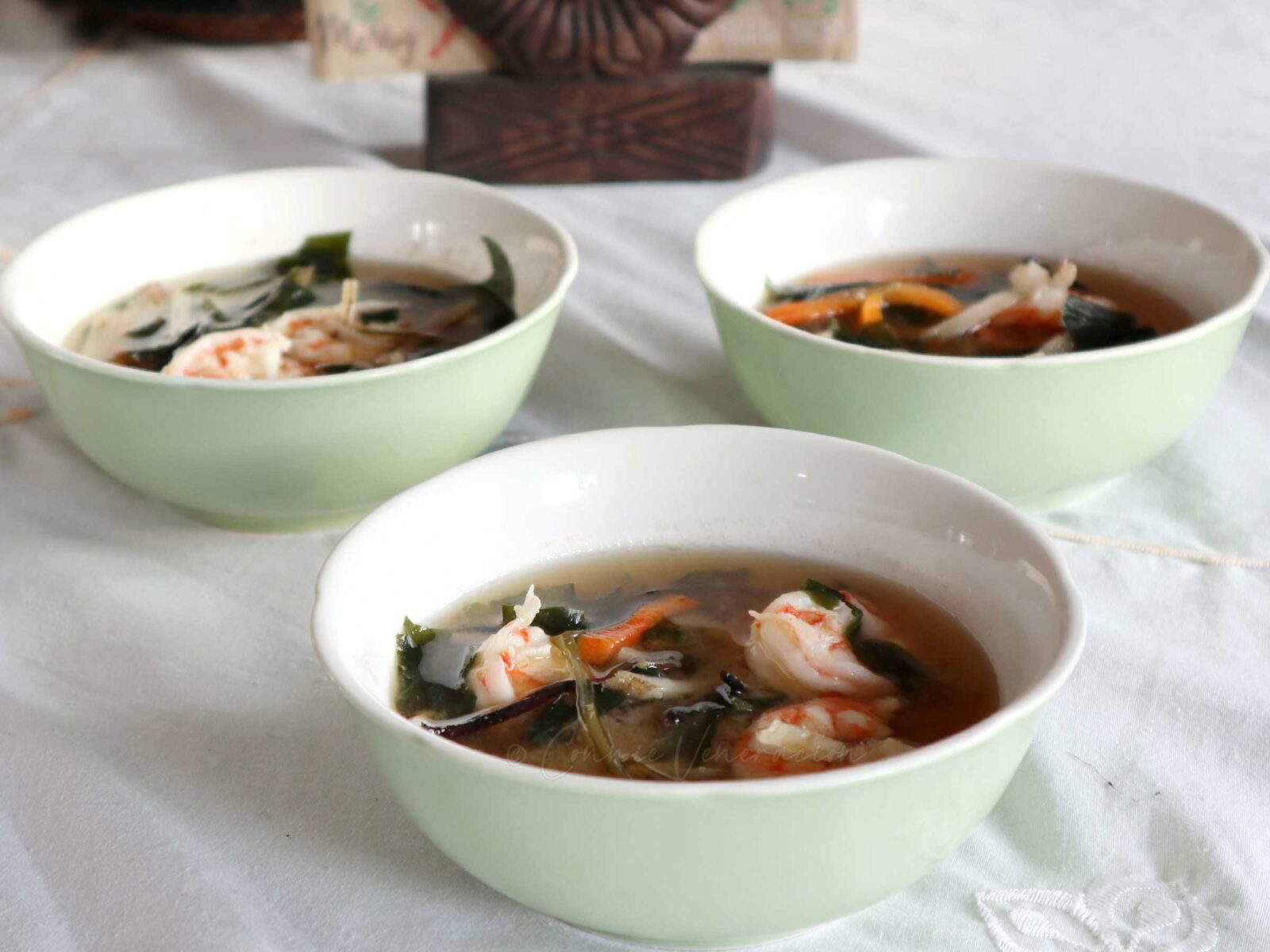 Shrimp miso soup