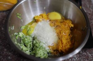 Grated squash and zucchini