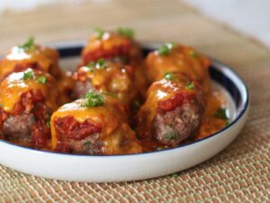 Baked meatballs Parmesan
