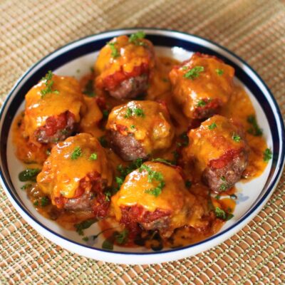 Baked meatballs Parmesan