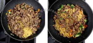 Combining noodles with beef