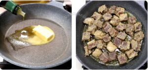 Searing beef in butter