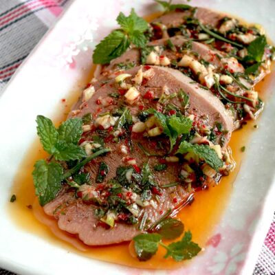 Beef tongue in vinaigrette