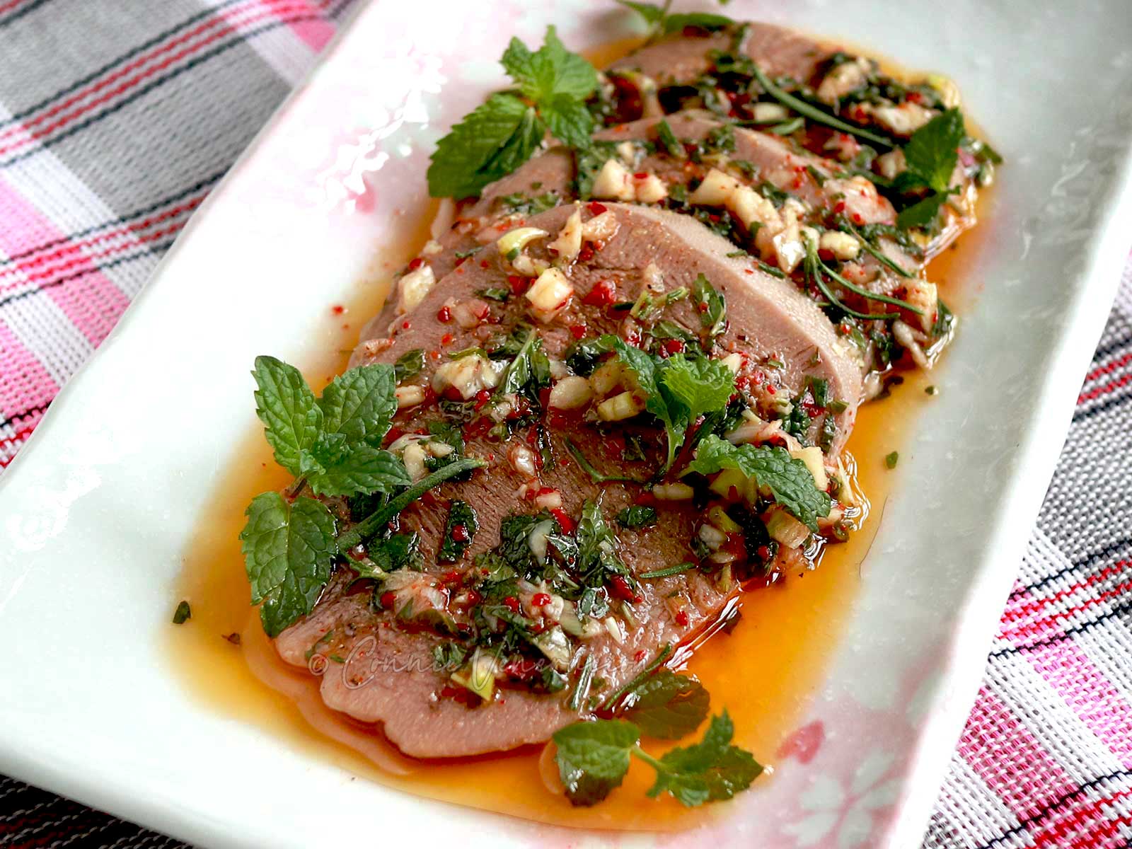 Beef tongue in vinaigrette