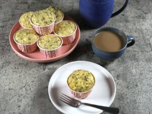 Green onion and feta breakfast muffin