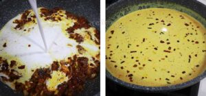 Coconut cream curry sauce