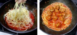 Spaghetti and meatballs