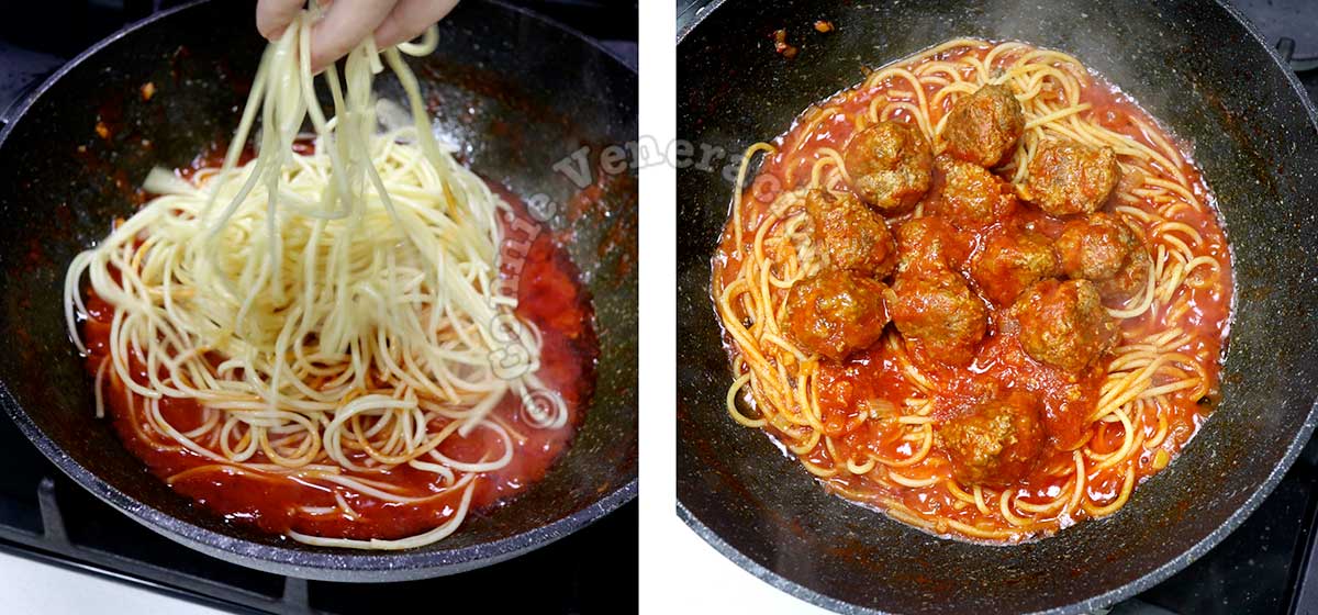 Spaghetti and meatballs