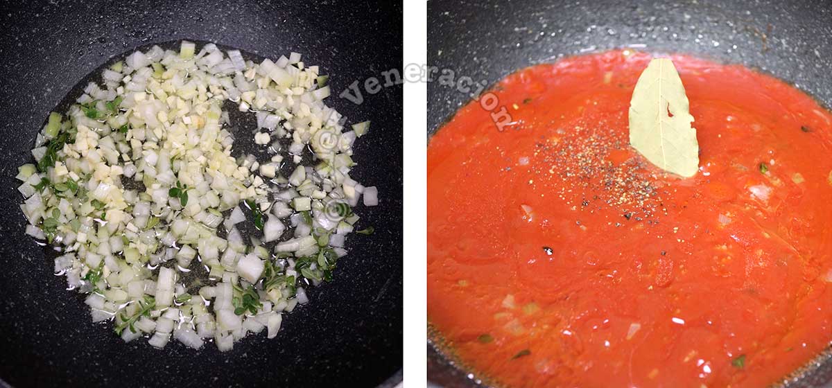 Cooking tomato sauce