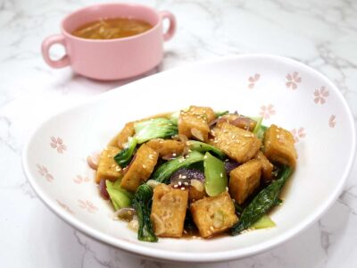 Tofu and bok choy stir fry