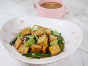 Tofu and bok choy stir fry