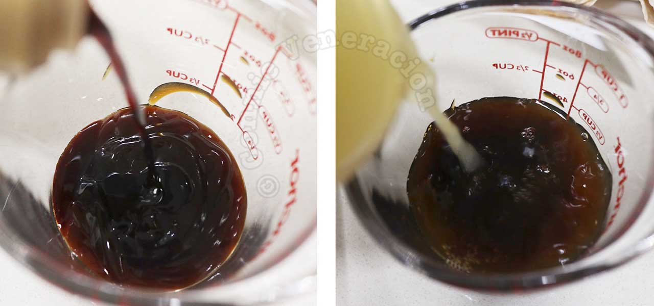 Mixing sauce