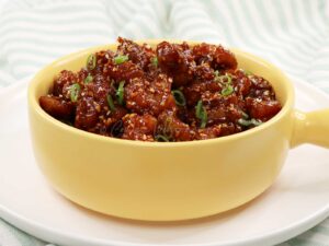 Korean popcorn chicken (dakgangjeong)