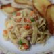Browned sausage pasta with cream and cheese sauce