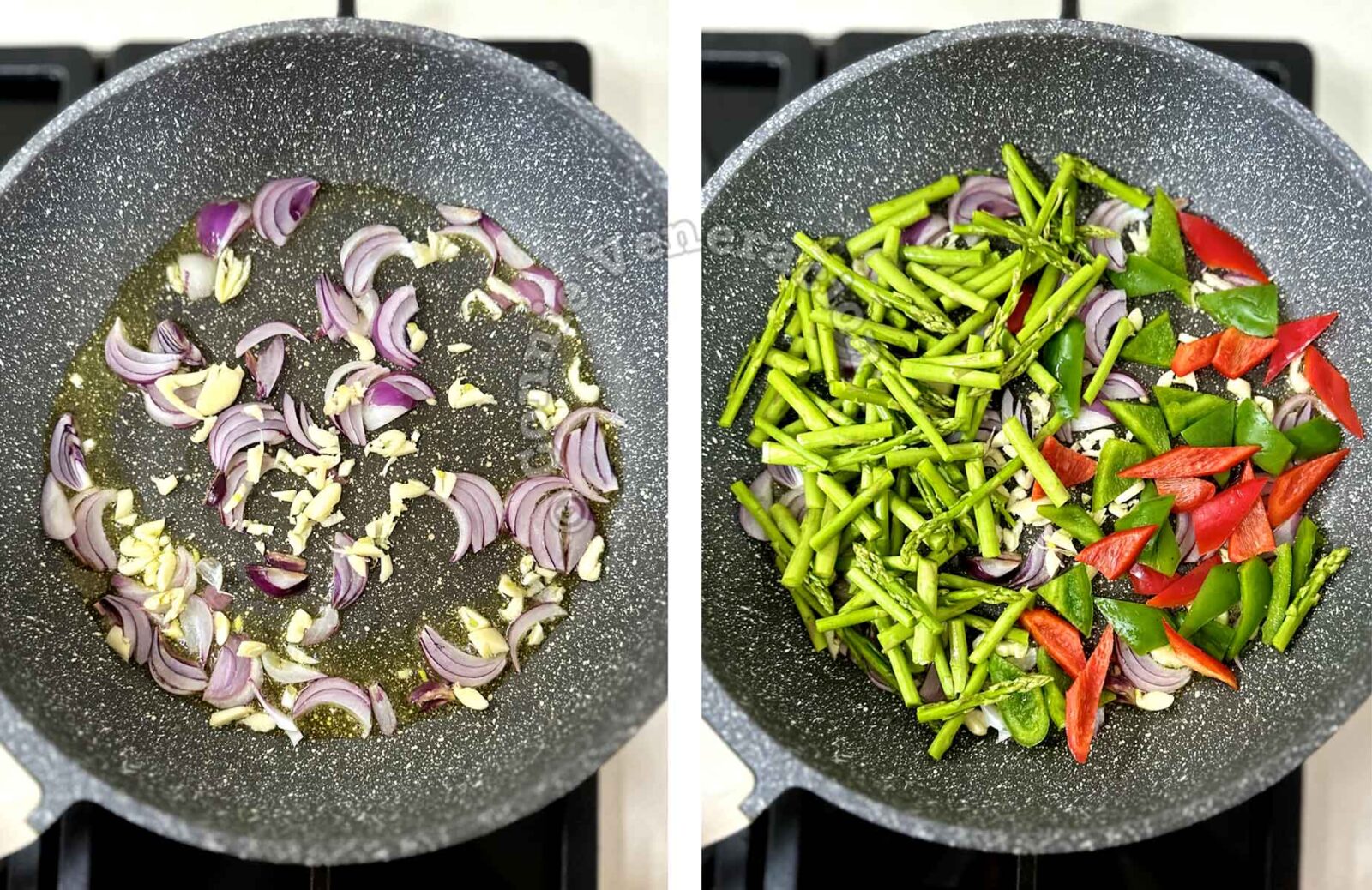 Sauteeing vegetables