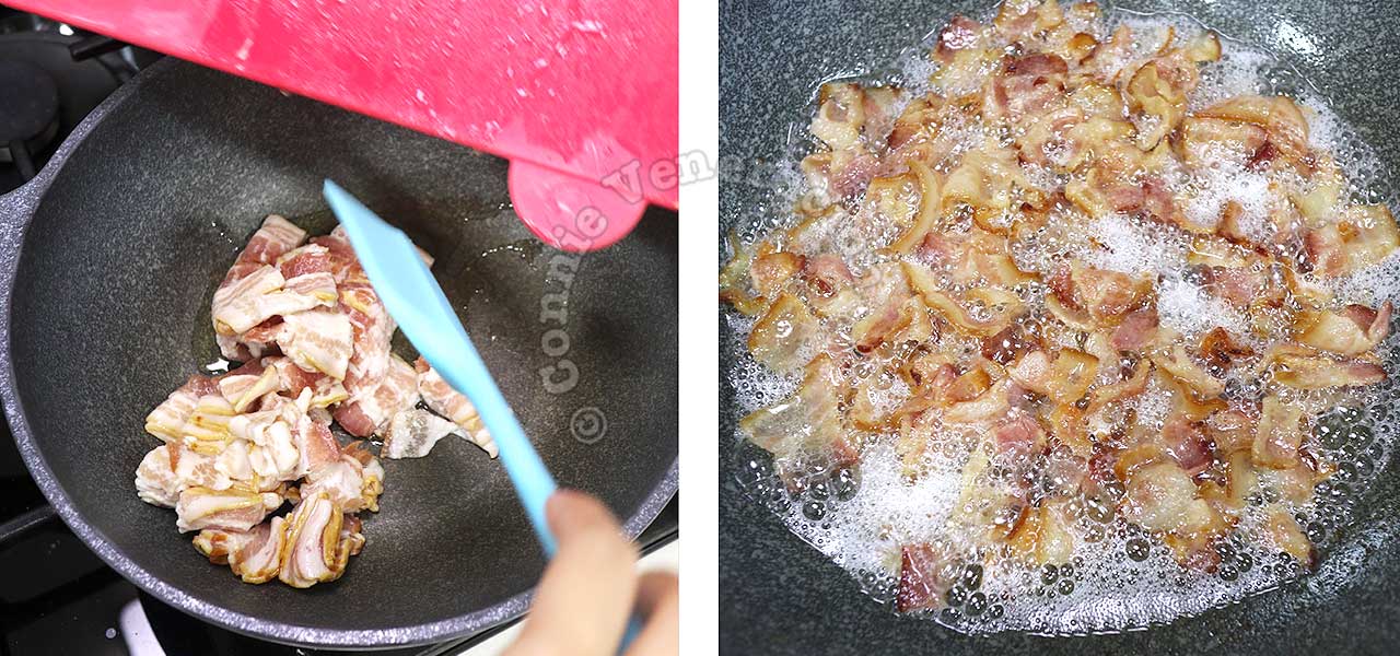 Browning bacon
