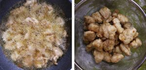 Frying chicken fillets