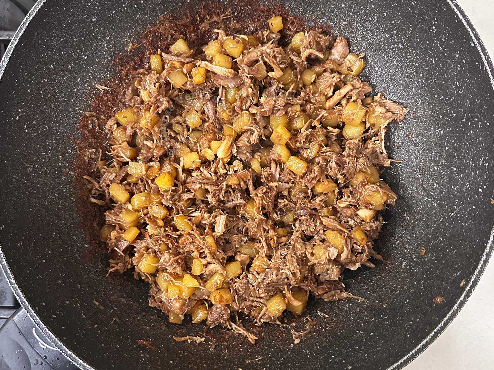 Pork adobo hash