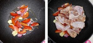 Sauteeing chicken and vegetables