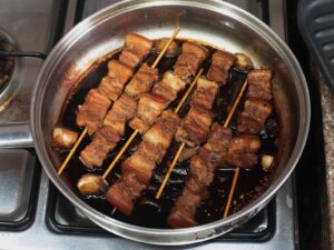 Skewered pork adobo