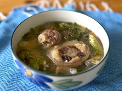 Slow cooker oxtail sinigang with bilimbi (kamias)