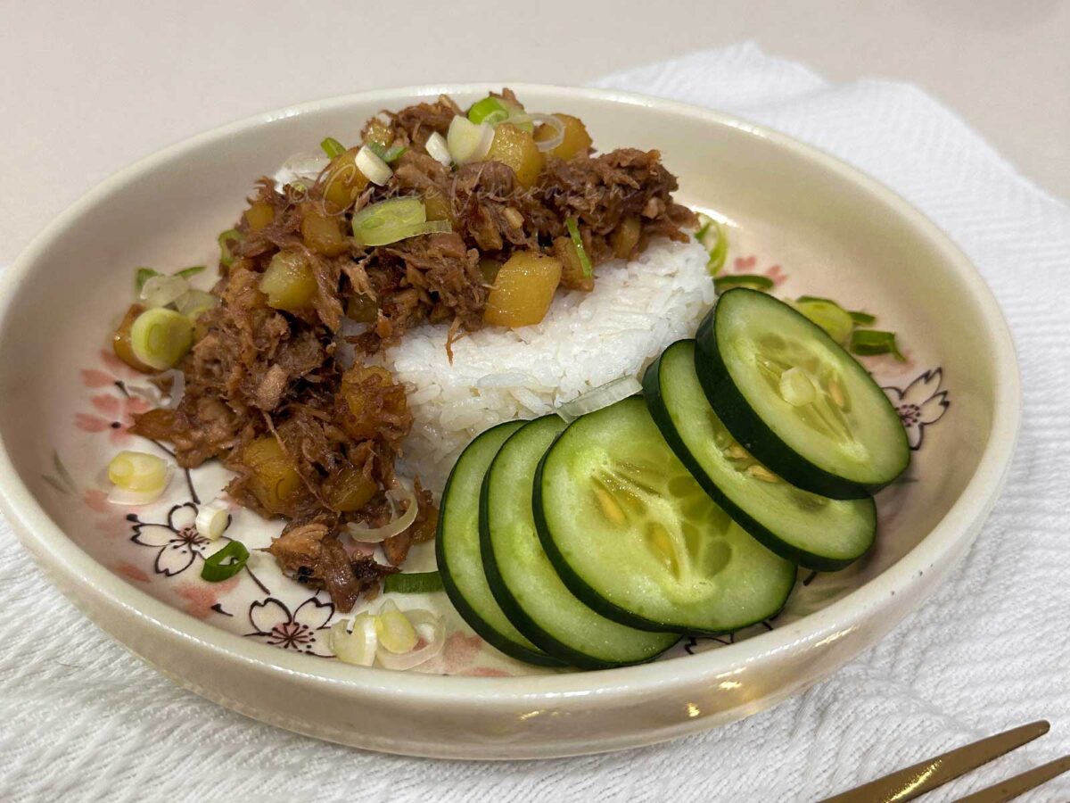 Pork adobo hash
