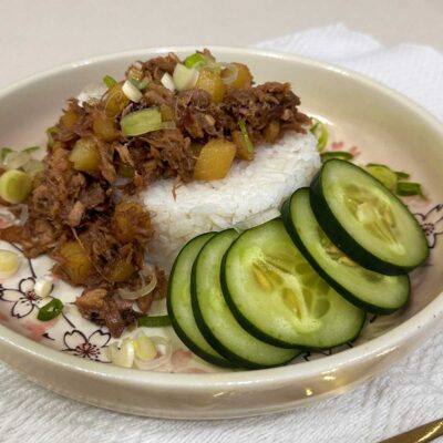 Pork adobo hash