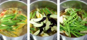 Vegetables for Salmon belly sinigang
