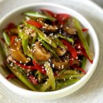 Shiitake and asparagus stir fry