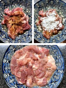 Velveting pork