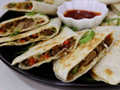 Beef brisket BBQ quesadillas