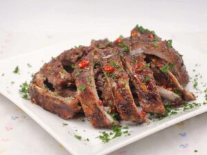 Fall-off-the-bone oven-roasted Cajun pork spare ribs