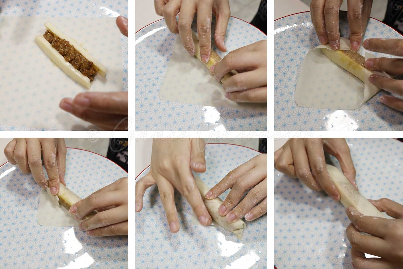 Wrapping spring rolls