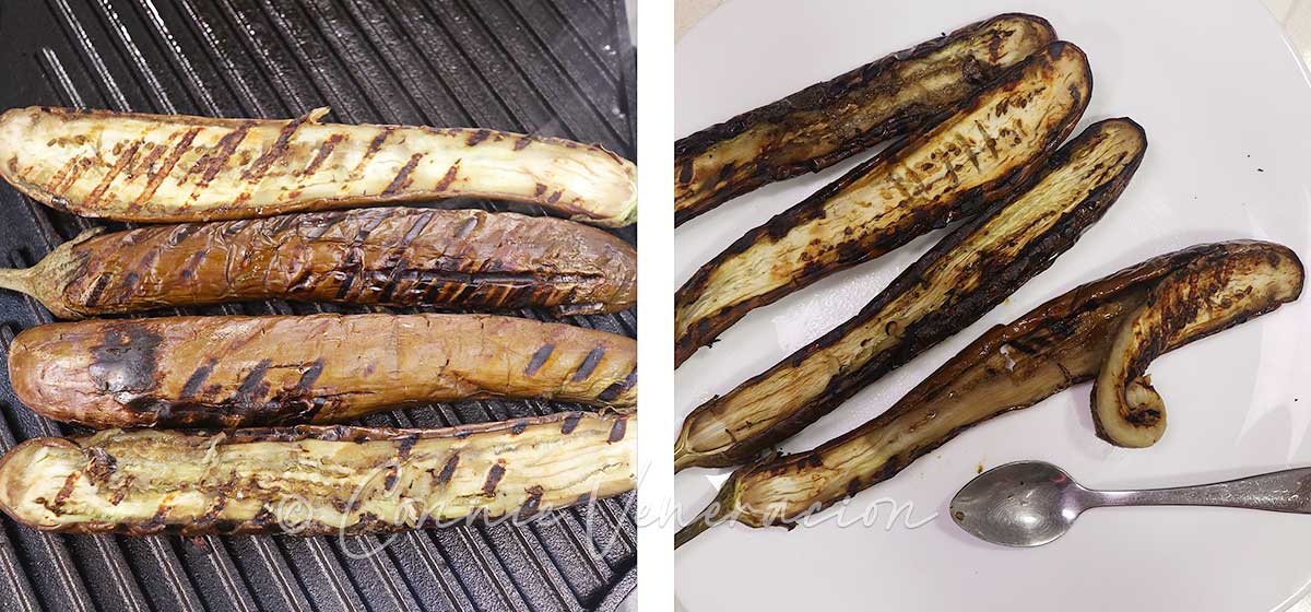 Grilled eggplants