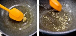 Sauteeing garlic