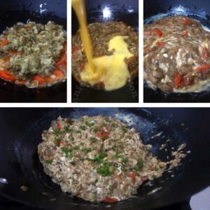 Cooking Poqui-poqui (eggplant and egg dish from Northern Philippines)