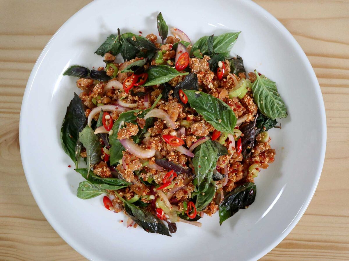 Pork larb (laab)