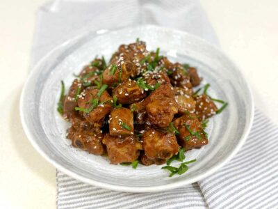 Pork spare ribs braised in soda