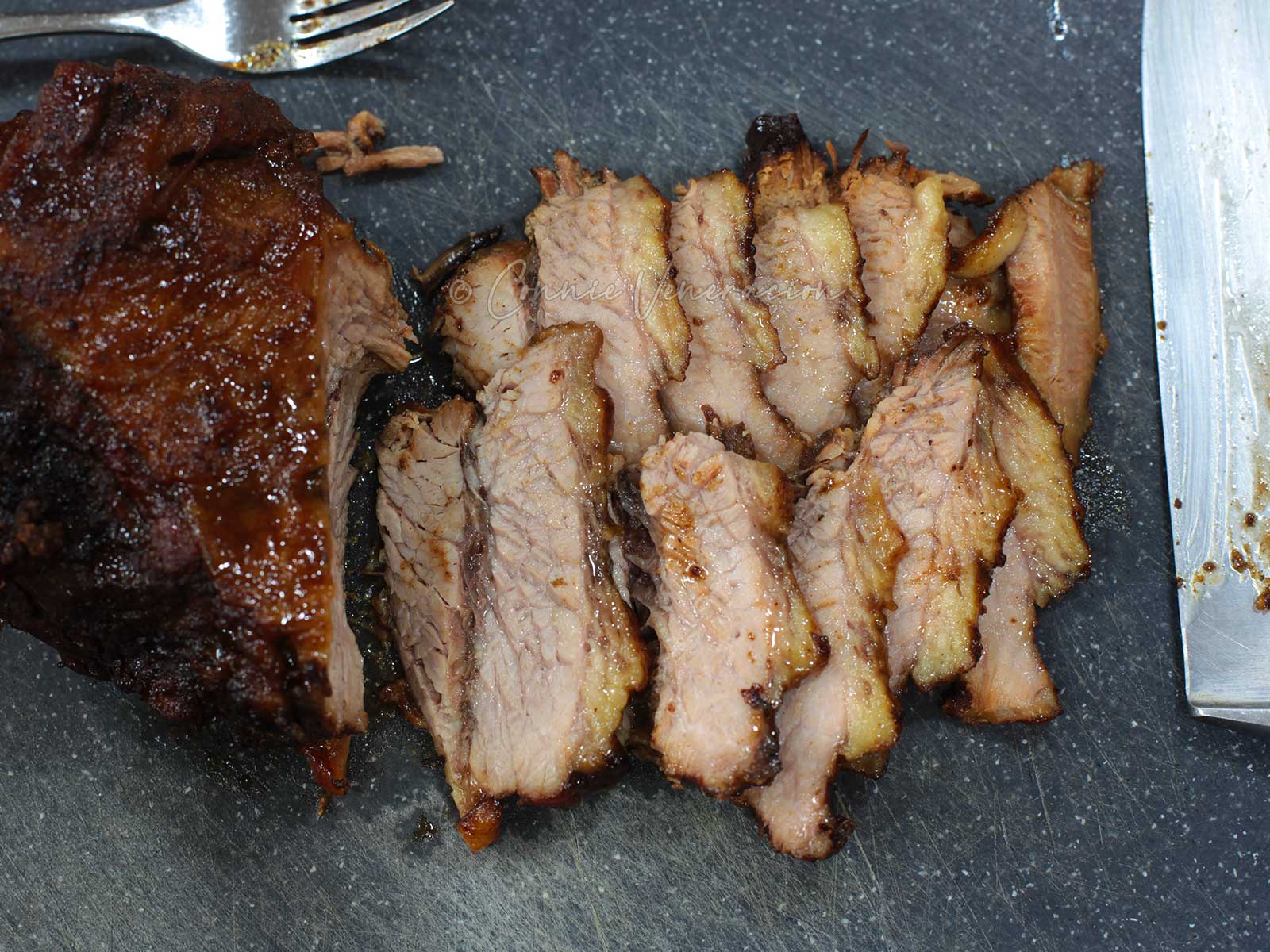 Slow cooker beef brisket BBQ
