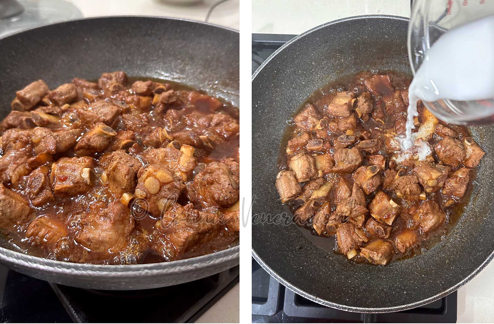 Thickening sauce with starch