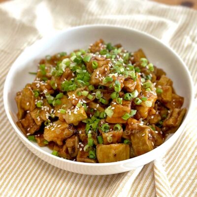 Sweet sour eggplants